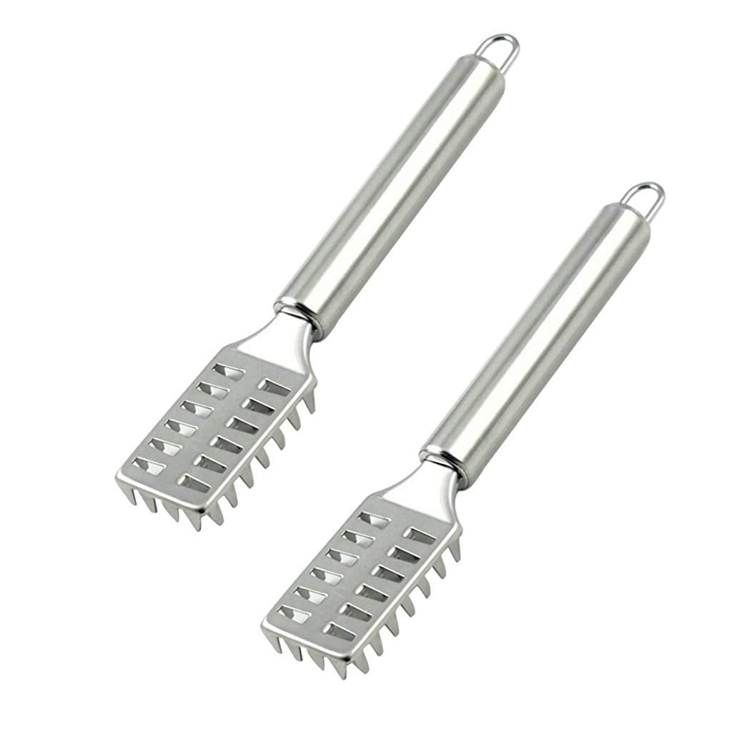 Supvox 2PCS Staineless Steel Living Fish Scale Shaver Fish Scale Scraper for Fast Cleaning Fish Skin Supvox 2PCS Staineless Steel Living Fish Scale Shaver Fish Scale Scraper for Fast Cleaning Fish Skin